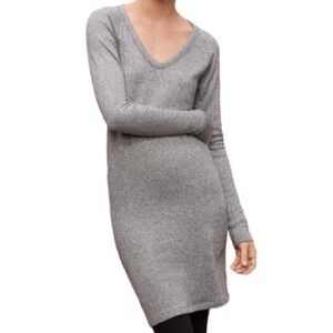 NWT Aritzia Community Dupont Long Sleeve Sweater Dress Heather Medium Gray Small